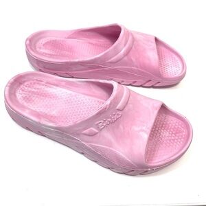 Birki's Birkenstock Pink Slip On Slides Sandals 41 P302